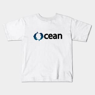 Ocean being in ocean typography design Kids T-Shirt